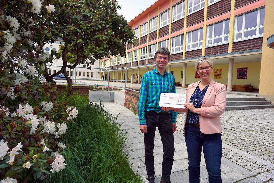 Spendenübergabe Werkschule Milkau Volksbank