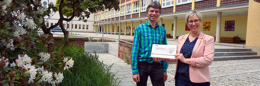 Spendenübergabe Werkschule Milkau Volksbank